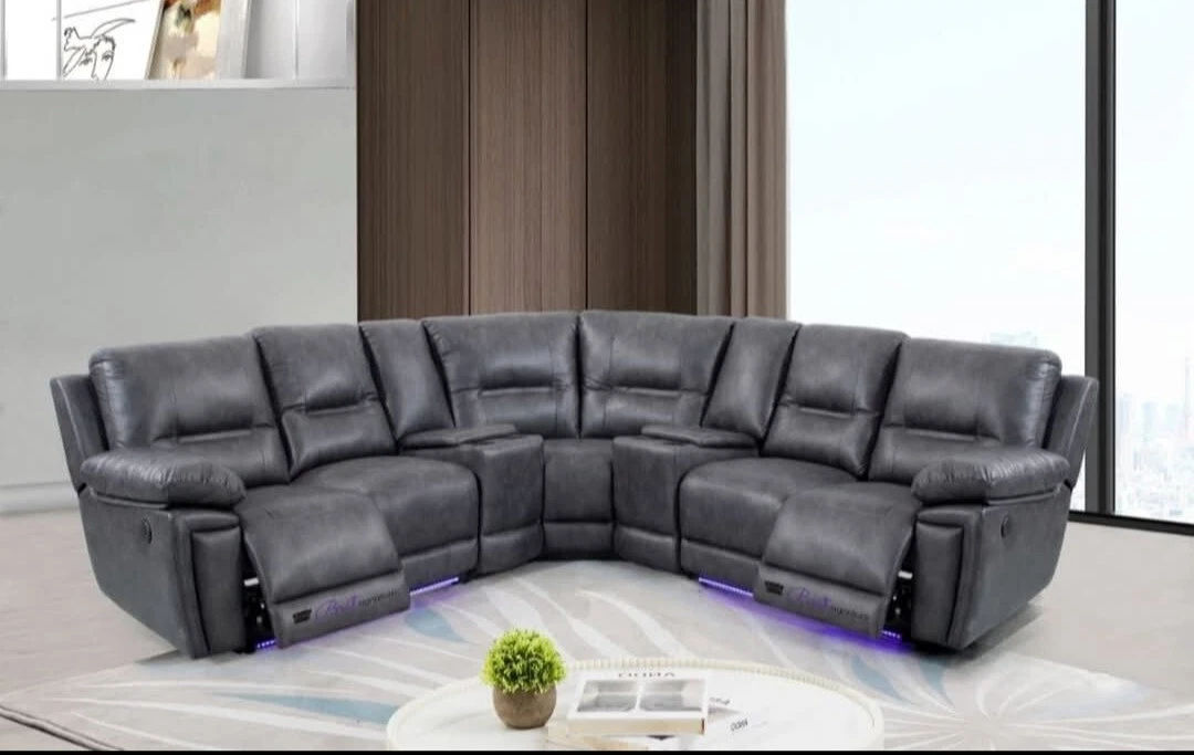 Sara Grey Corner Electric Recliner Sofa Suite