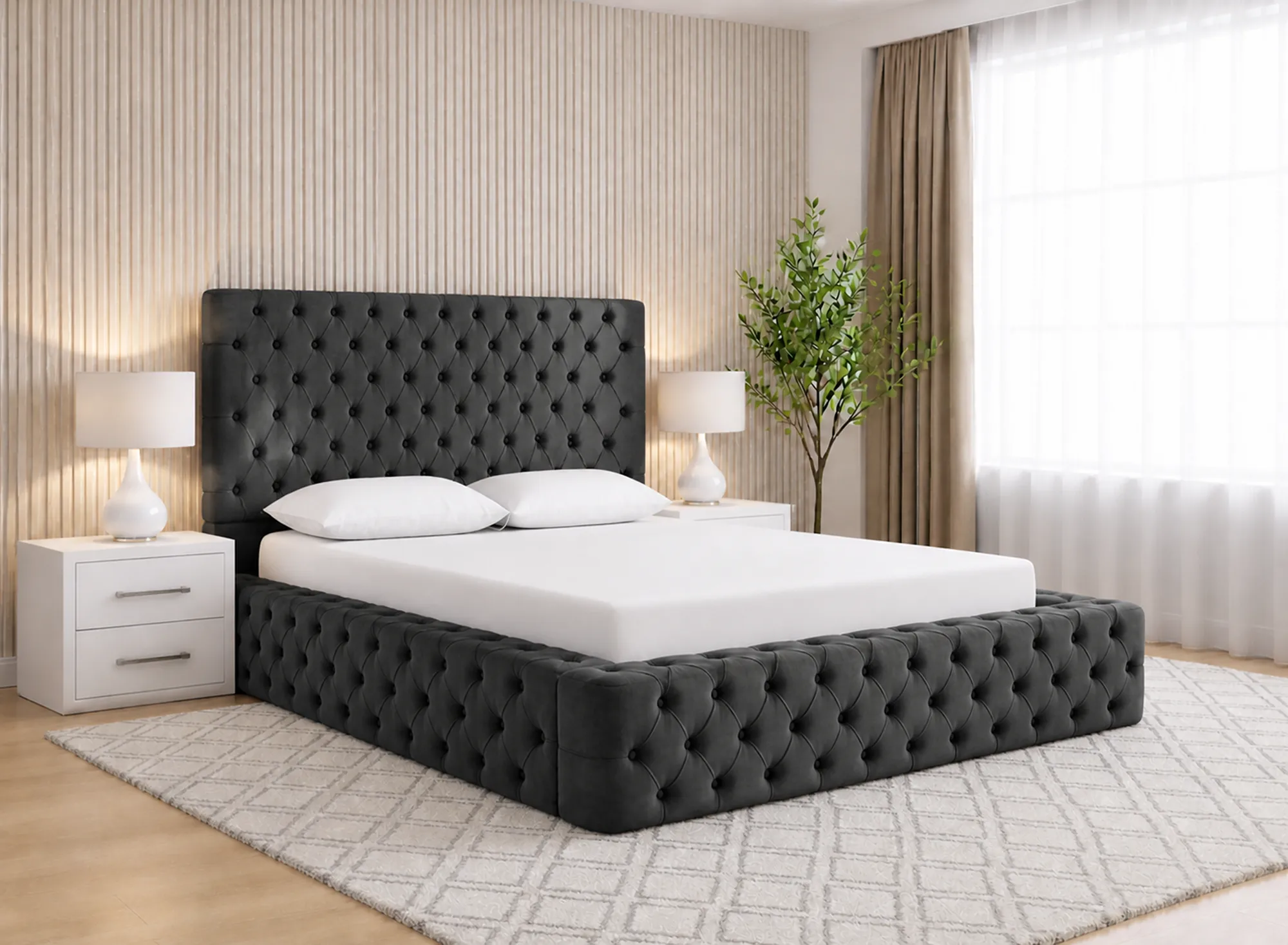 Grand Ambassador Upholstered Ottoman Bed Frame – Small Double, Double, King & Super King
