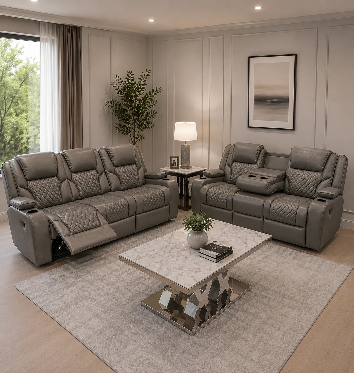 Orlando Electric Recliner 3+2 Seater Sofa Suite