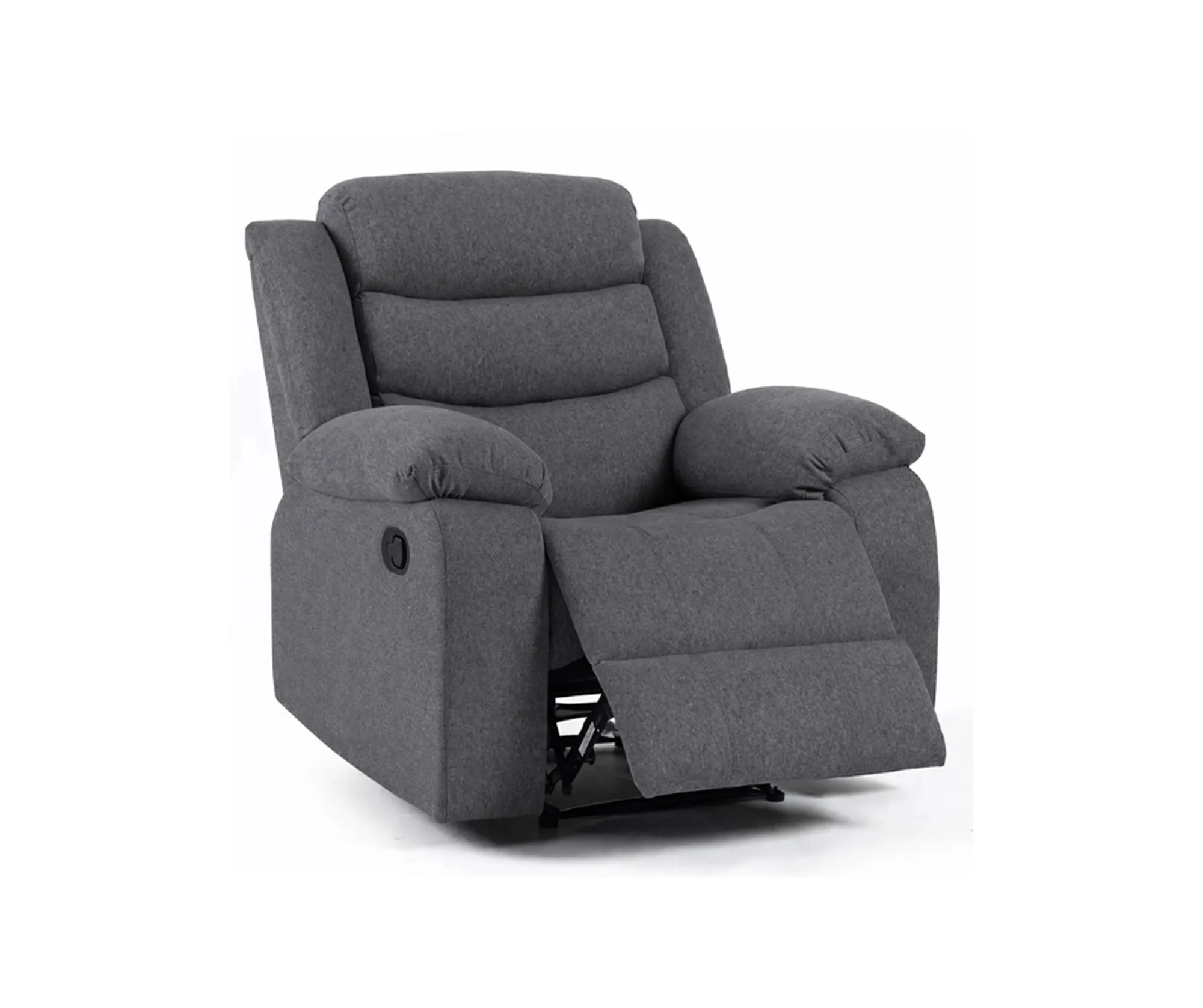 Turin Dark Grey Fabric Manual Recliner Armchair