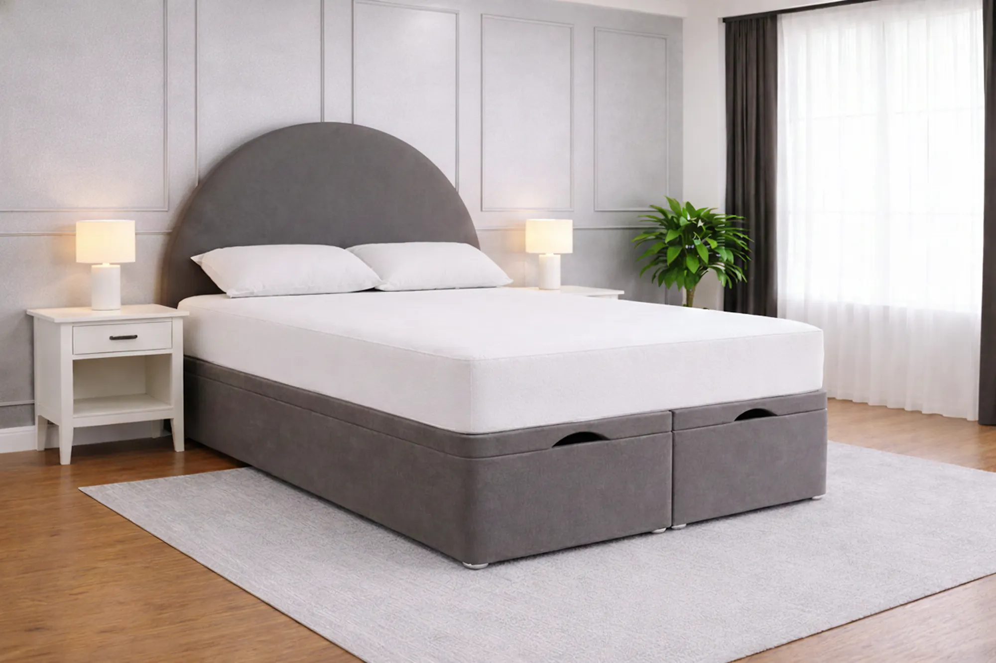 Milano Plush Velvet Divan Ottoman Bed