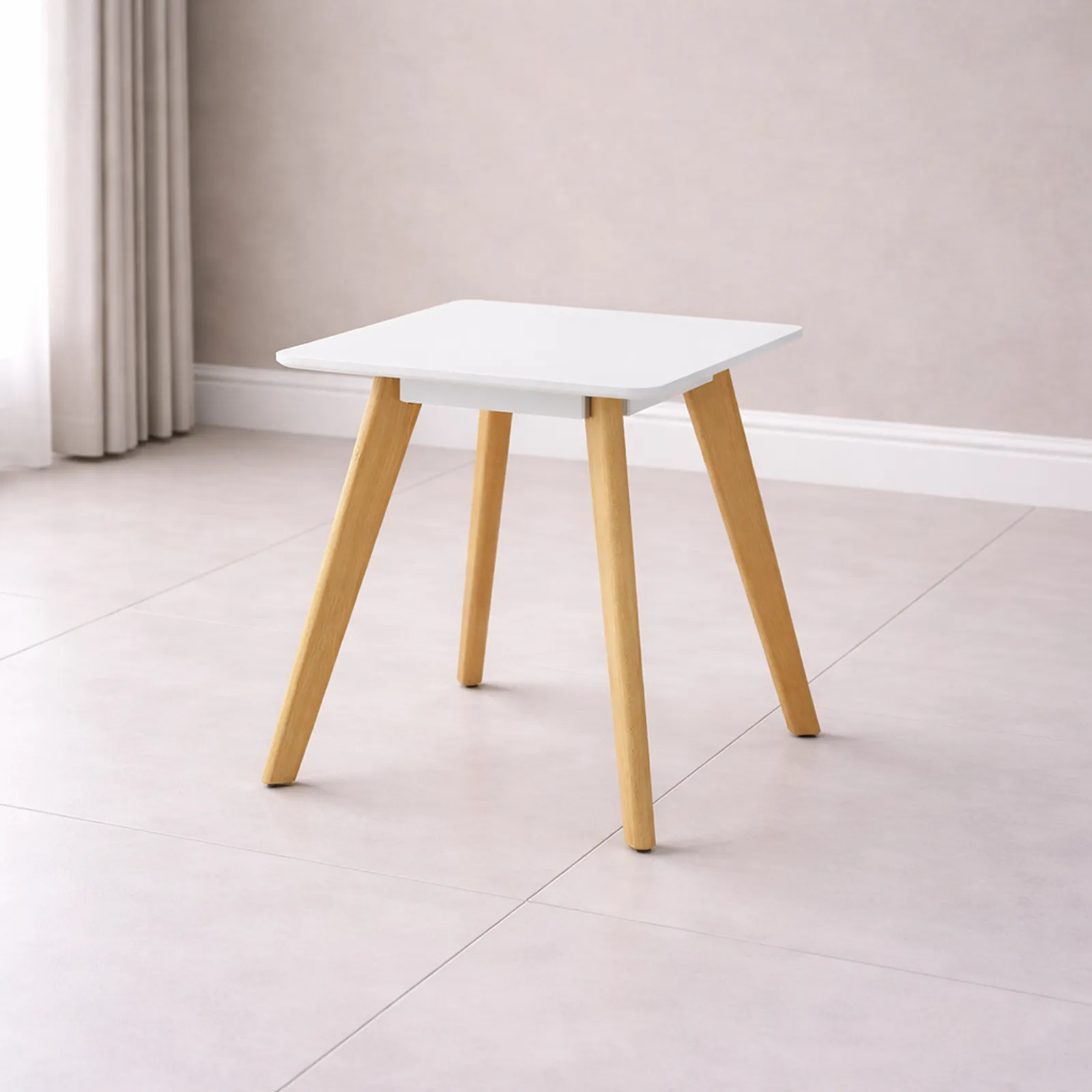 Belgium Square Side Table White