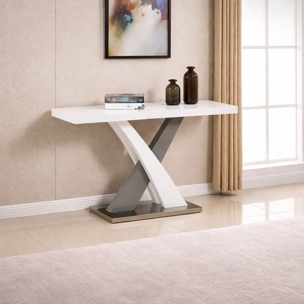 Zurich High Gloss Console Table | Modern Sofa Table, Hallway & Entryway Table