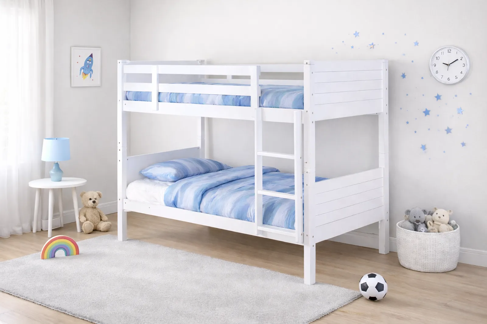Castleton Solid Wood Bunk Bed White