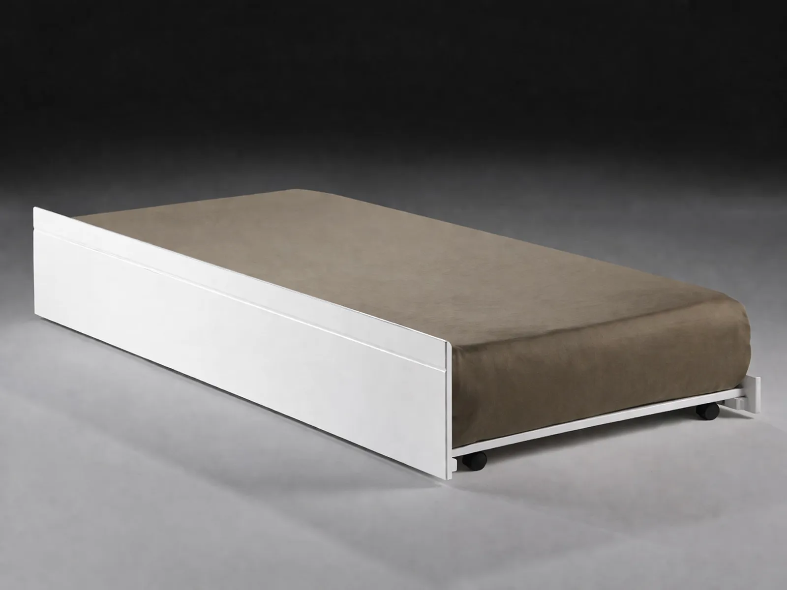 Tripoli White Pull Out Trundle Bed | Single Underbed Guest Bed