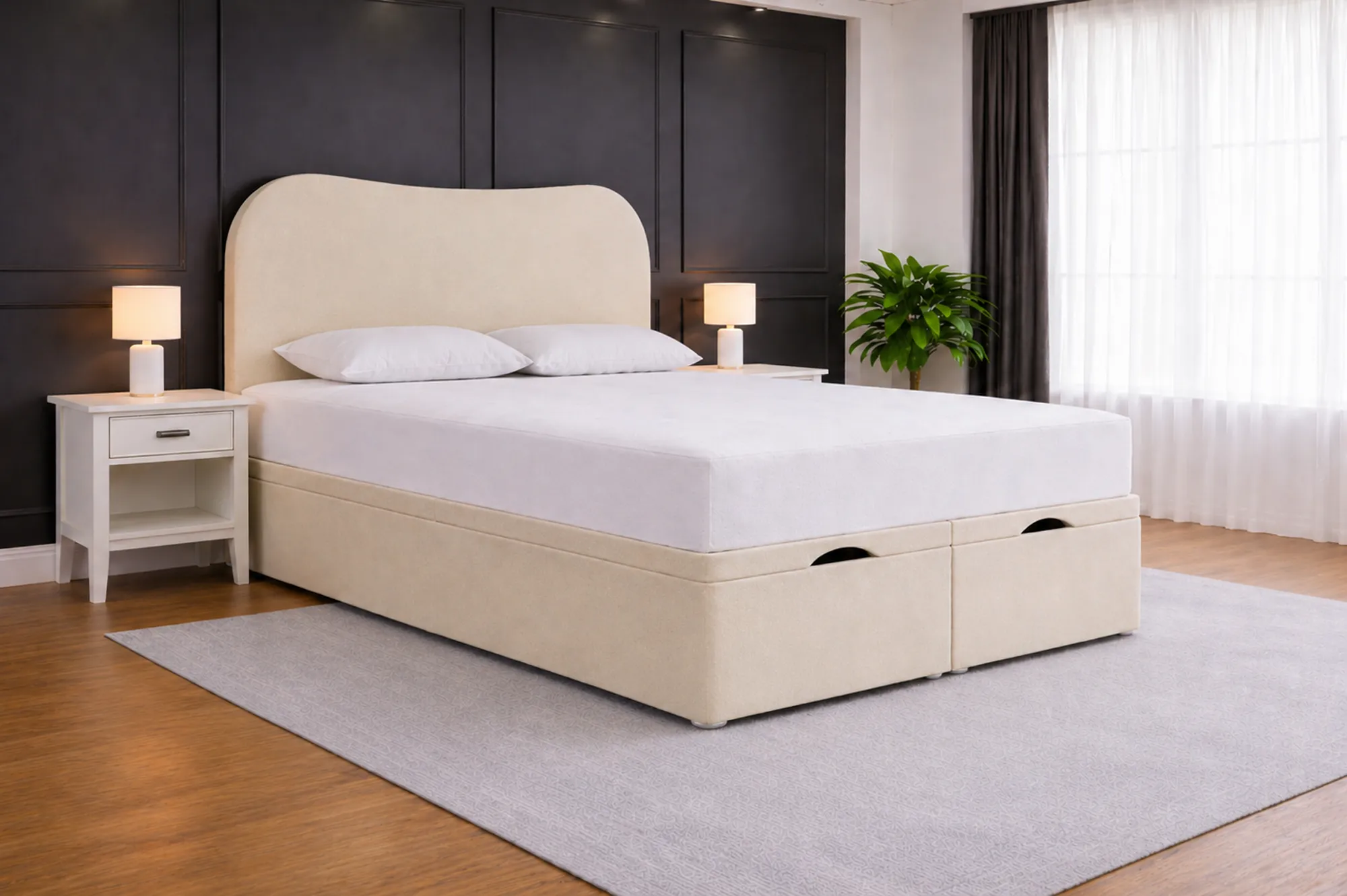 Florence Plush Velvet Divan Ottoman Bed