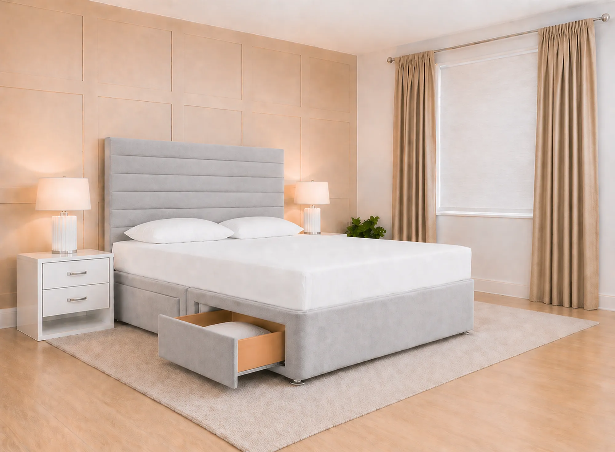 Siena Plush Velvet Divan Bed Base
