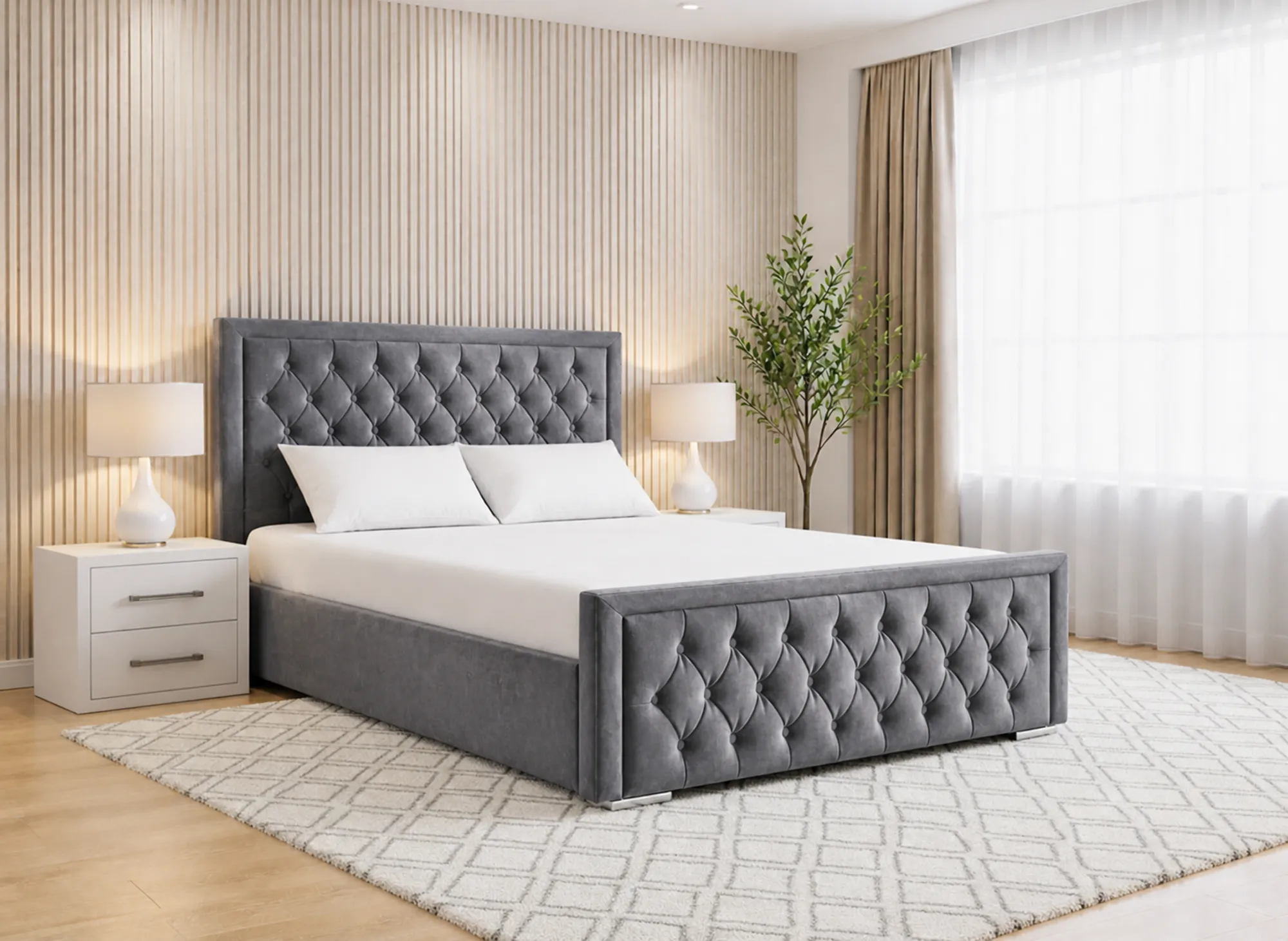 Heaven Chesterfield Upholstered Bed Frame